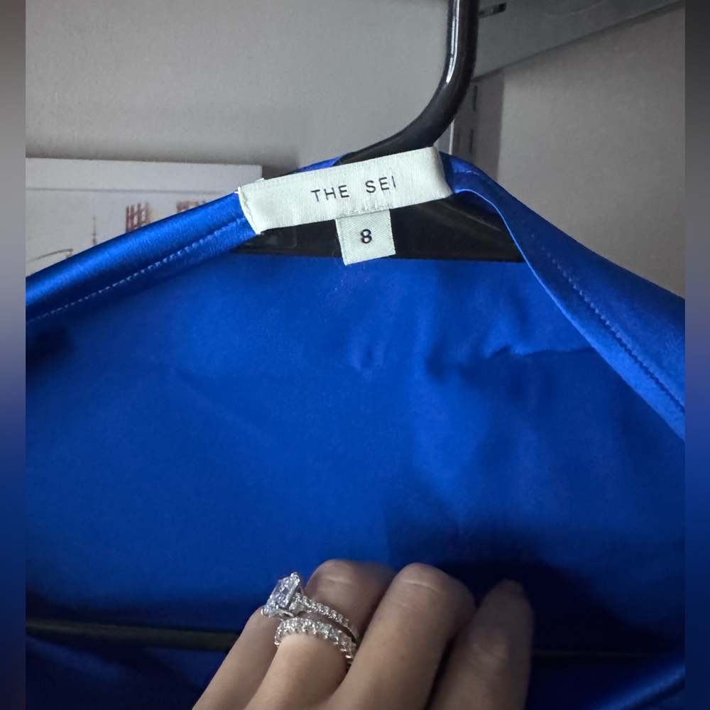 The Sei Royal Blue 100% Silk Draped Top and Trousers💙 - Picture 7 of 13